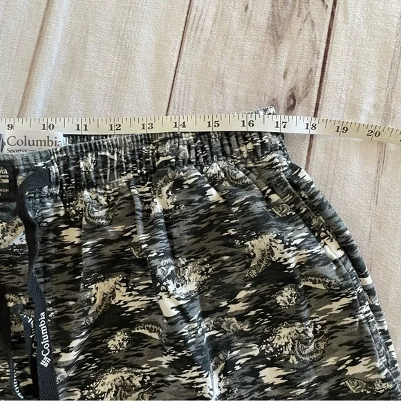 Columbia Fish Print Pajama Pants Men’s L Vintage Wide Leg Baggy Trout Loose Y2K - Picture 9 of 11
